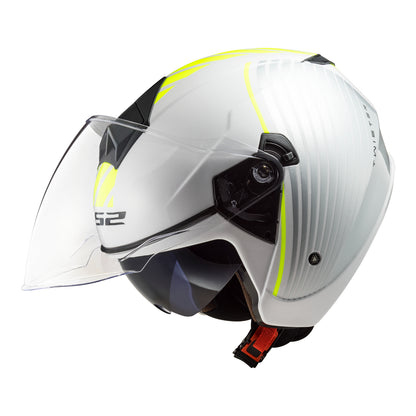 LS2 OF573 Twister II Luna Helmet - White / Silver