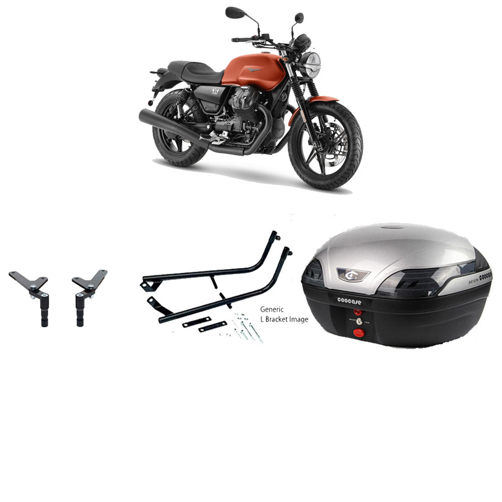 S48 Astra Silver Topbox Kit MOTO GUZZI 850 V7 STONE & V7 SPECIAL 21-23 - M019S48BPSIL