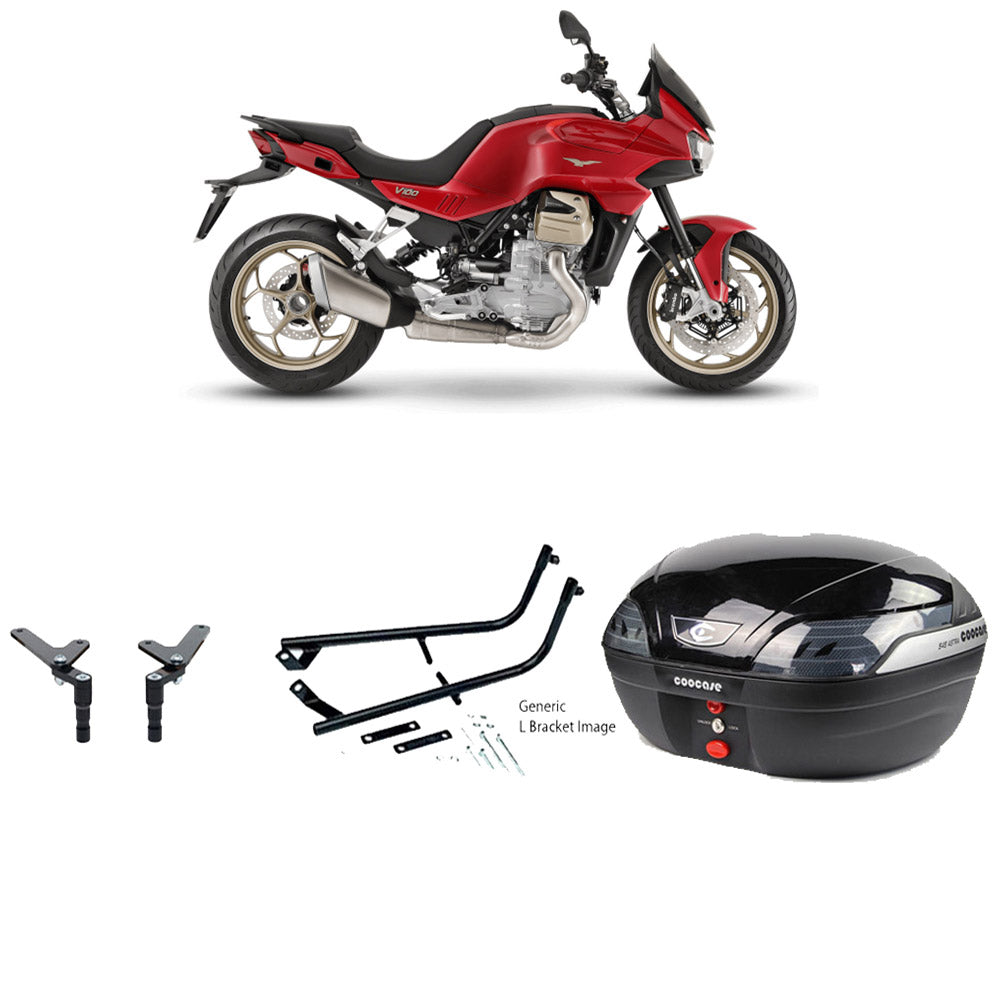 S48 Astra Black Topbox Kit MOTO GUZZI V100 MANDELLO 22-23 - M020S48BPBLK