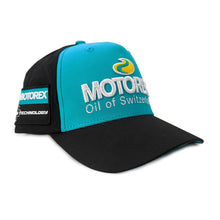 Motorex - 5 Panel Cap with Laser cut holes in side panels. 3D logo embroidery and custom labels