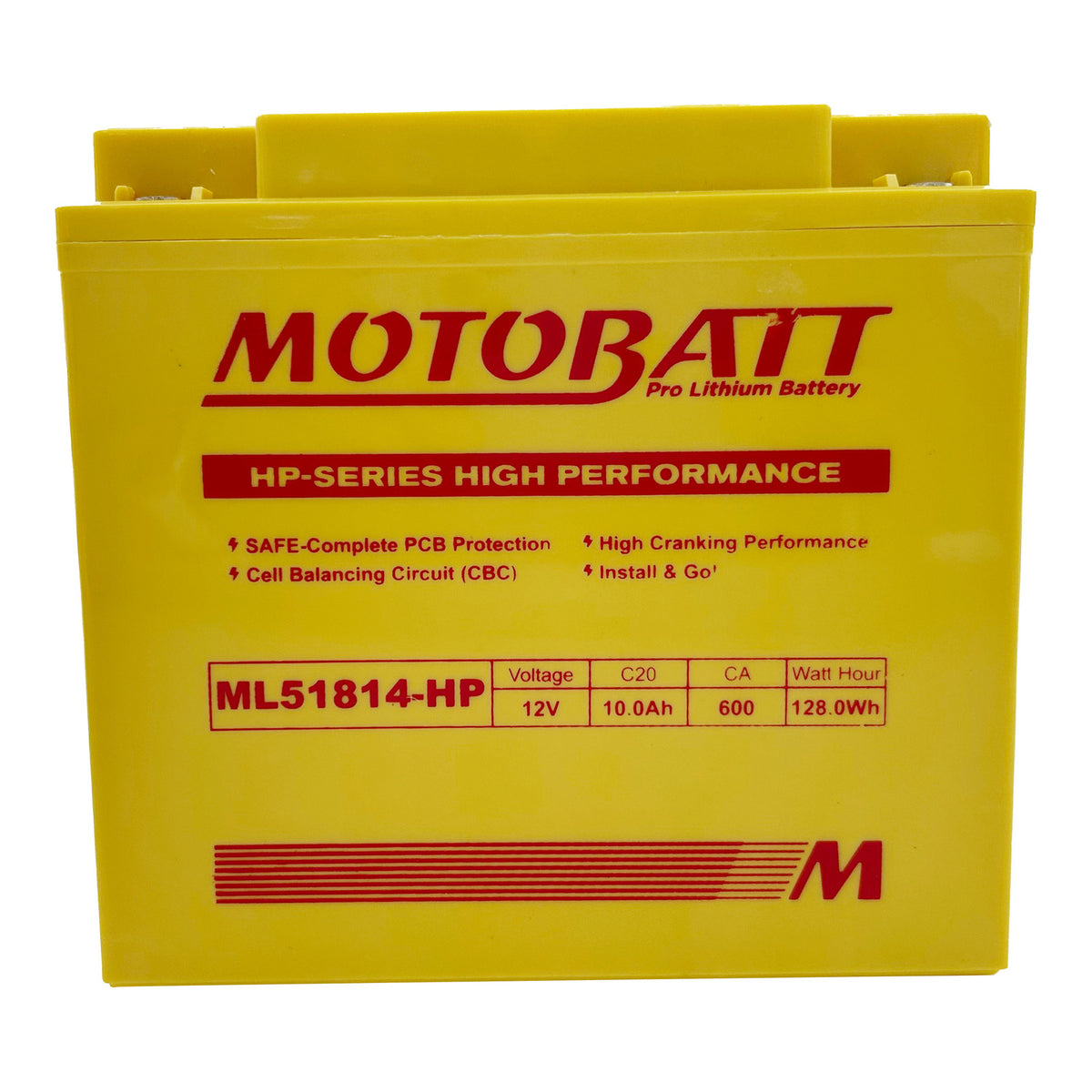 Motobatt Pro Lithium Battery ML51814-HP *4