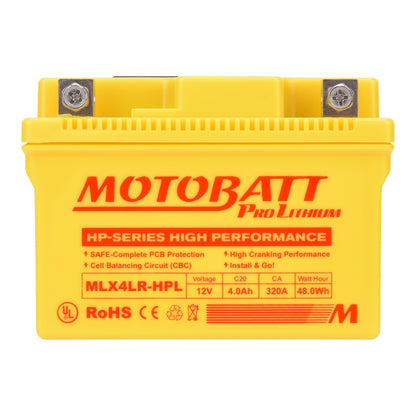 Motobatt Pro Lithium Battery MLX4LR-HPL *10 for Yamaha