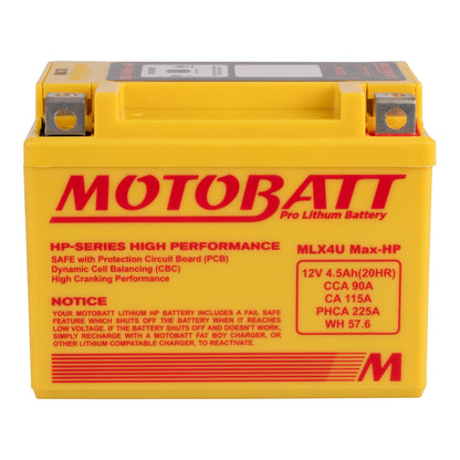 Motobatt Pro Lithium Battery MLX4U Max HP *10