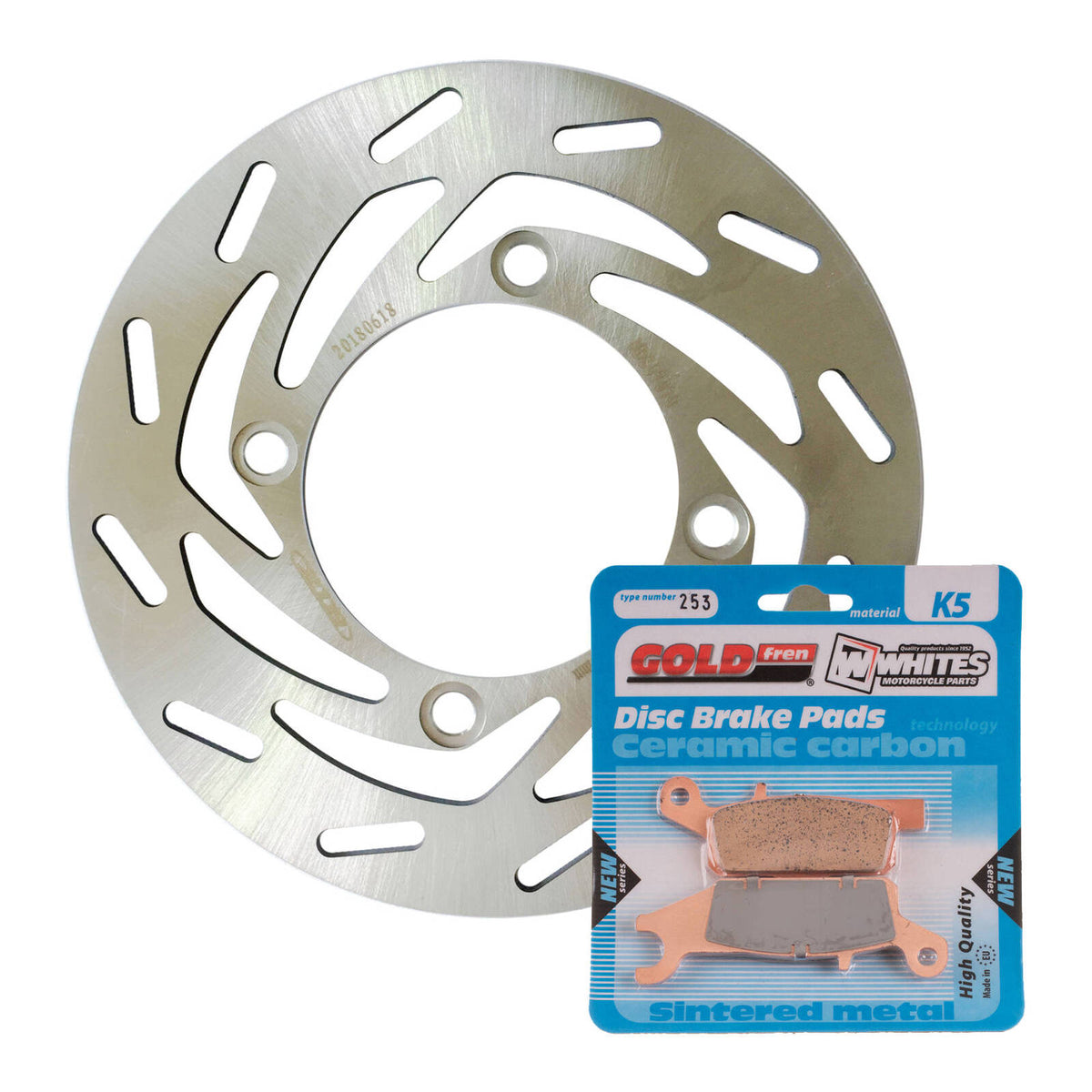 Brake Disc & Pad Front Kit - Yamaha YFM700FAP '07-'20 - Right