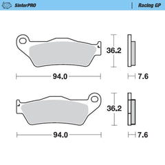 Newfren Brake Pads - Scooter Elite Organic (1-FD0535-BE)