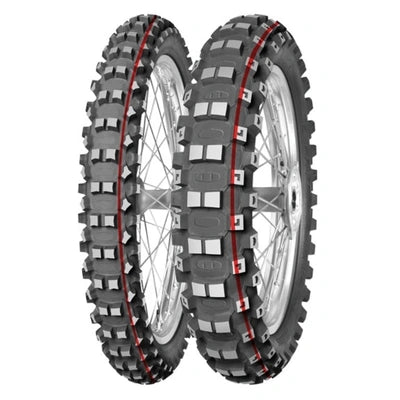 TERRA FORCE MX MED-HARD | 100/90-19 57M MOTOCROSS RED &amp; GREEN STRIPE