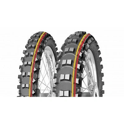 TERRA FORCE MX SOFT-MED | 100/90-19 57M MOTOCROSS RED & YELLOW STRIPE