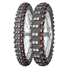 TERRA FORCE MX MED-HARD | 110/90-19 62M MOTOCROSS RED &amp; GREEN STRIPE
