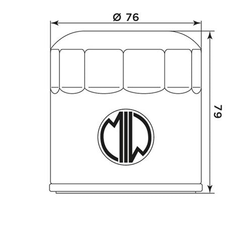 MIW Oil Filter B9002 (HF163) BMW