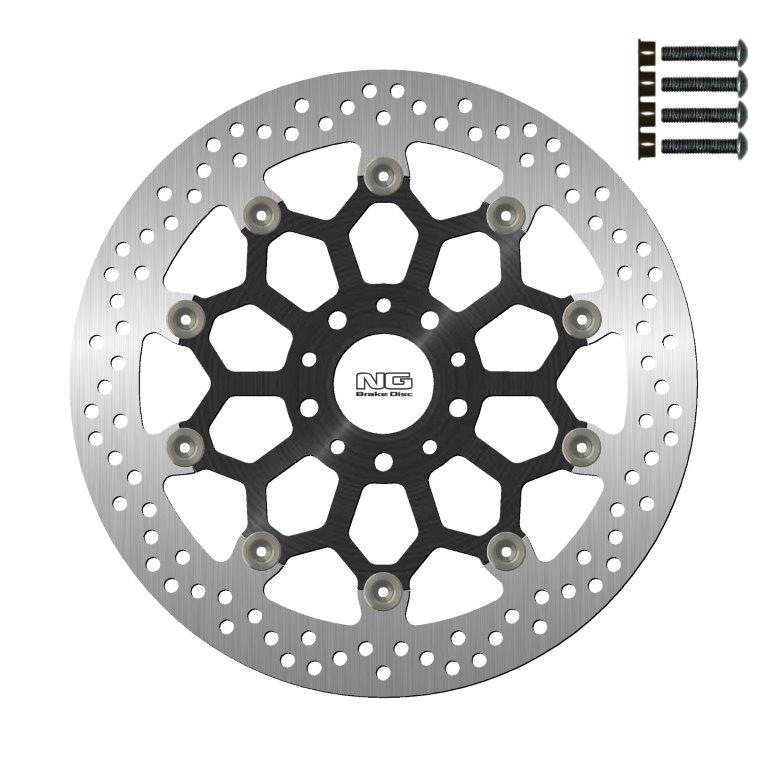 NG Brakes Premium Alloy Center Oversize Rotor Kit + Caliper Bracket - NG1837GK34