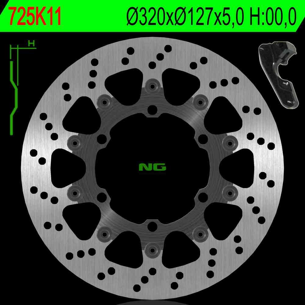 NG Oversize Rotor Kit 320mm Includes Bracket - NG725K11