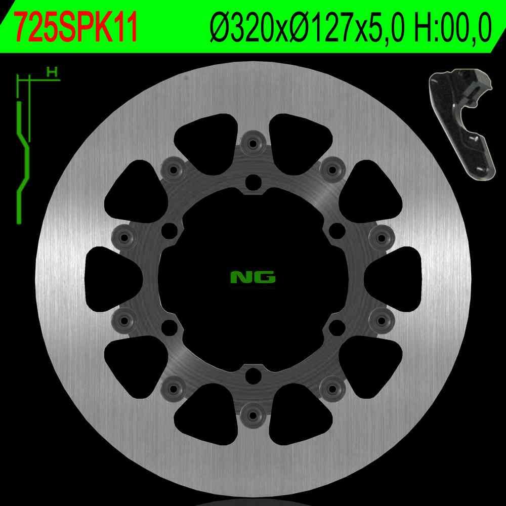 NG Oversize Rotor Kit 320mm Includes Bracket - NG725SPK11