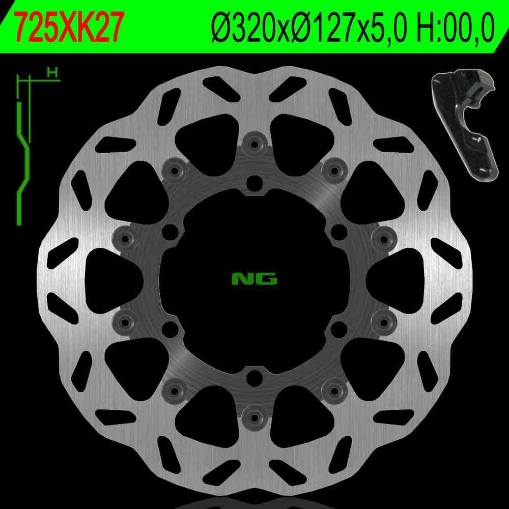 NG Oversize Rotor Kit 320mm Includes Bracket - NG725XK27