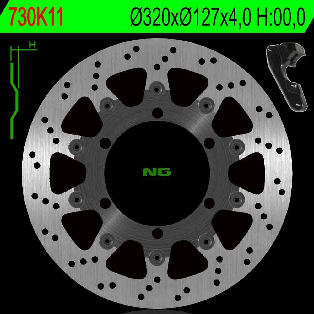 NG Oversize Rotor Kit 320mm Includes Bracket - NG730K11