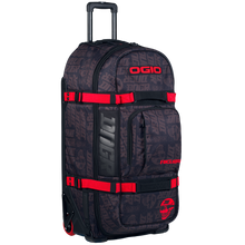 OGIO GEAR BAG - RIG 9800 (WHEELED) DNGR FLAT BLK/RED (2)