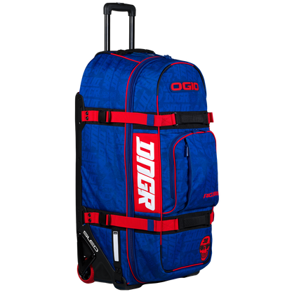 OGIO GEAR BAG - RIG 9800 (WHEELED) DNGR DEEP BLU/RED (2)