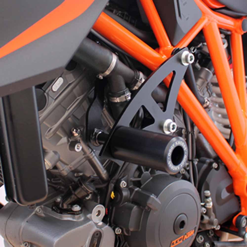 OGGY KNOBBS 1290 SUPER DUKE R 14-19 (Black Knobbs; Steel Brackets) - OK358ST