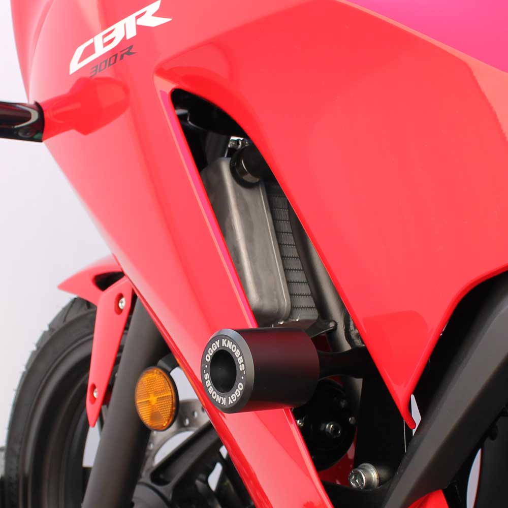 OGGY KNOBBS CBR 300 R 15-19 (Black Knobbs) - OK514