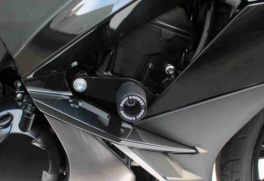 OGGY KNOBBS NINJA 1000 (Z 1000 SX) 17-24 & NINJA 1100 SX 25- (Black Knobbs) - OK678