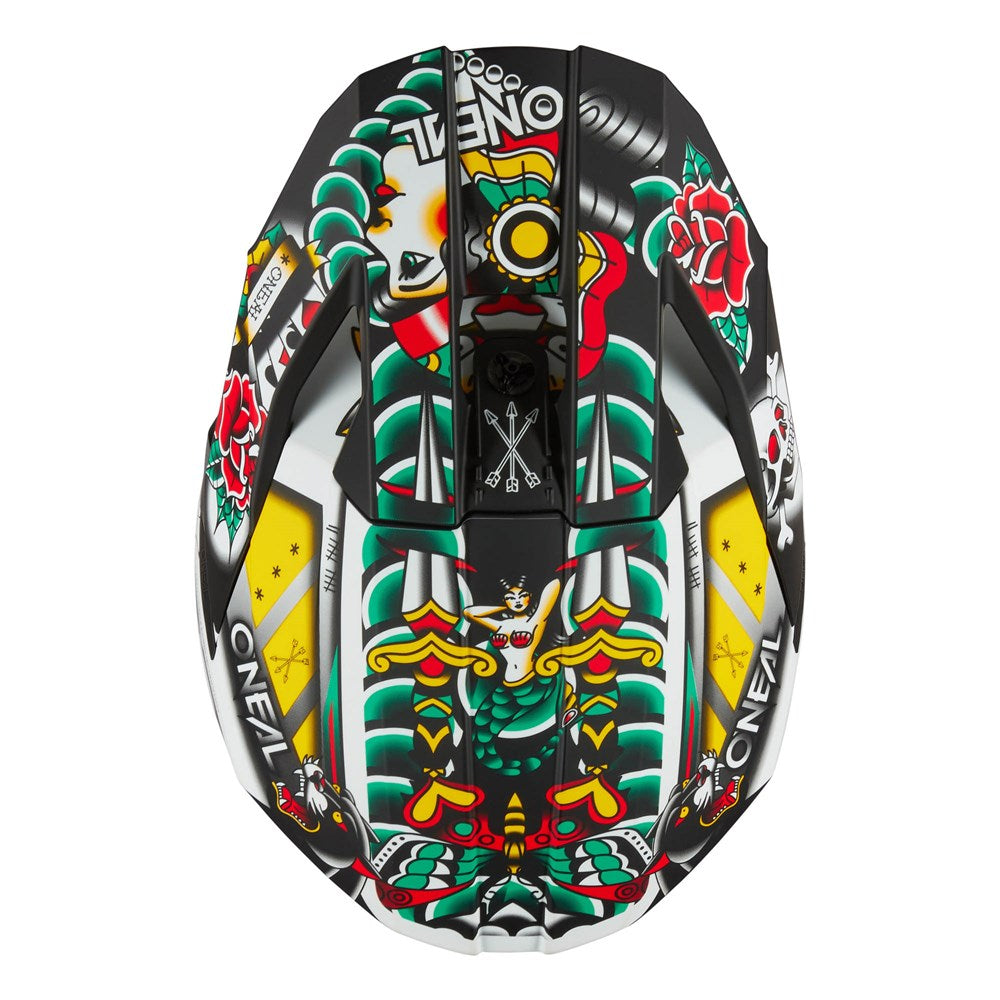 Oneal 27 3SRS Helm Inked - Matte Multi