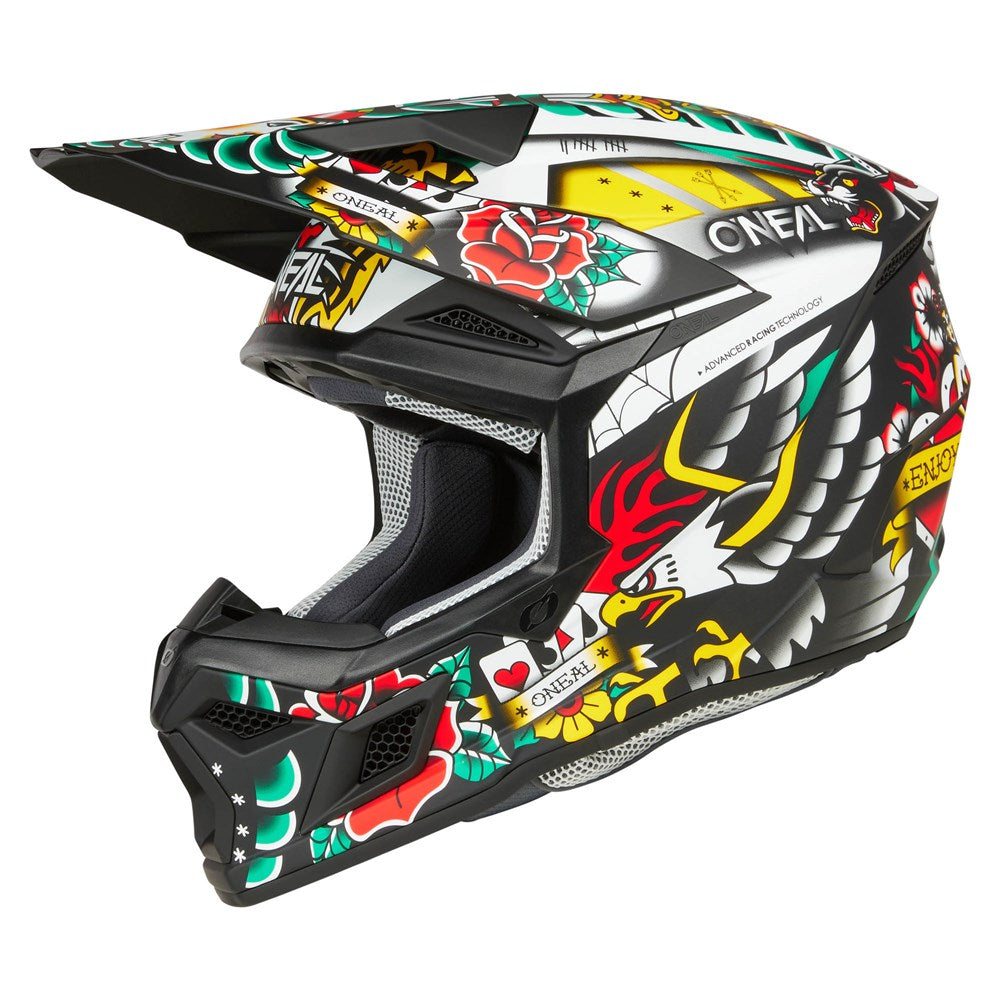 Oneal 27 3SRS Helm Inked - Matte Multi