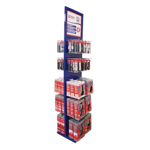 Optimate Blue Floor Display with 32 PCS Hook Included