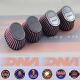 DNA FILTERS RUBBER TOP OVAL CLAMP ON 44mm INLET 68mm LENGTH AIR FILTER x 4 - OV-4404