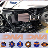 DNA FILTERS RUBBER TOP OVAL CLAMP ON 62mm INLET 125mm LENGTH AIR FILTER - OV-6200-125-R9T
