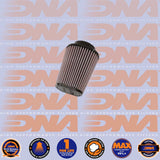 DNA FILTERS RUBBER TOP OVAL CLAMP ON 62mm INLET 125mm LENGTH AIR FILTER - OV-6200-125-R9T