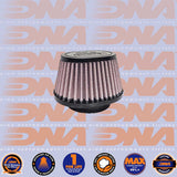 DNA FILTERS RUBBER TOP OVAL CLAMP ON 62mm INLET 70mm LENGTH AIR FILTER - OV-6200-7