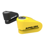 Oxford Alpha XD14 Stainless Disc Lock(14mm Pin) - Yellow