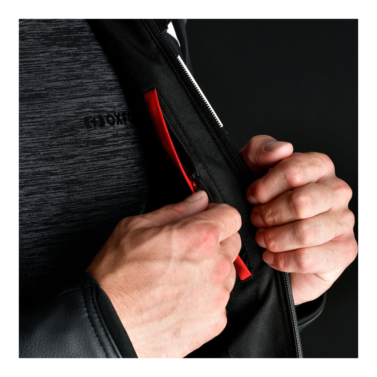 Oxford Nexus 1.0 Leather MS Jacket - Stealth Black