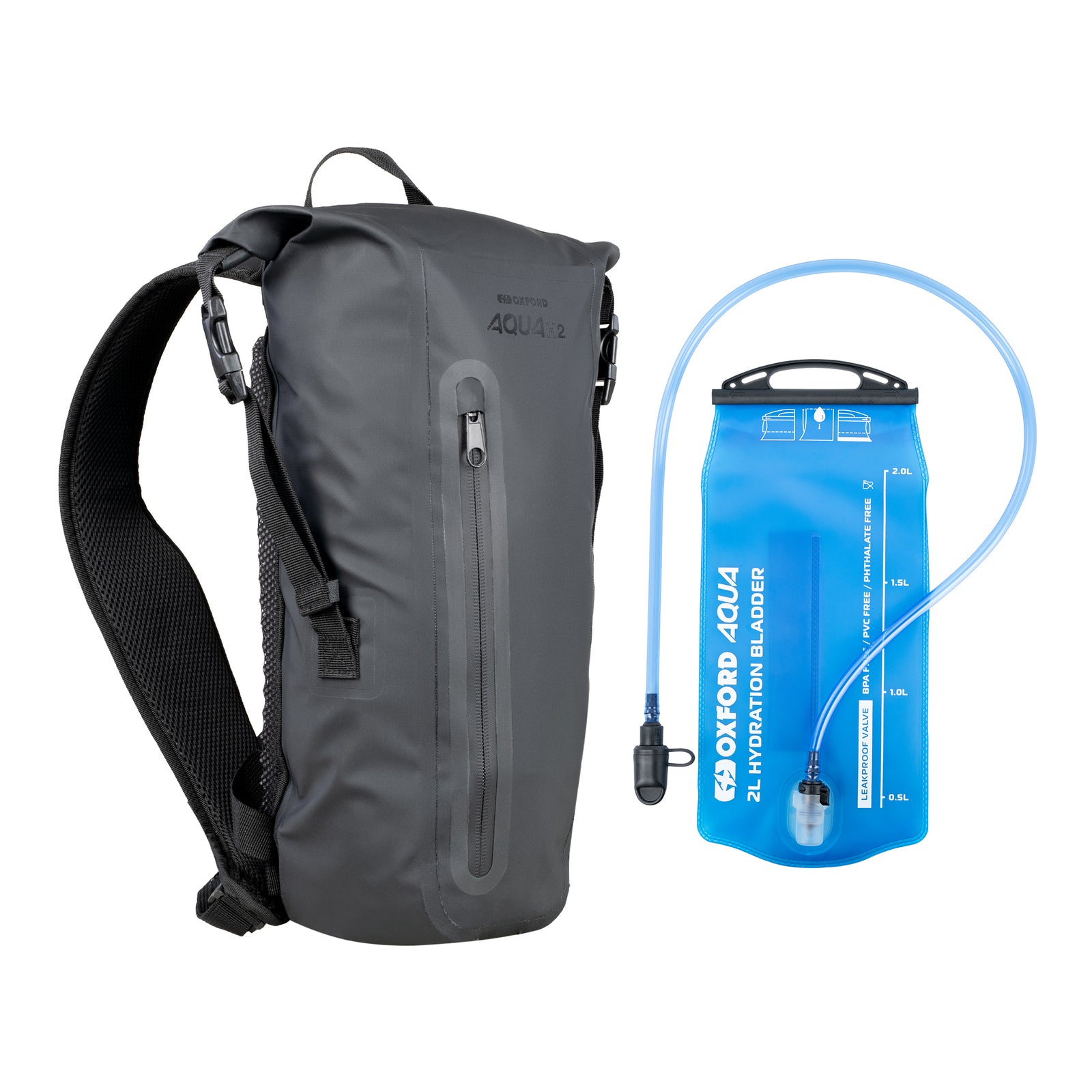 Oxford Aqua H2 Backpack with Hydration Bladder - Black