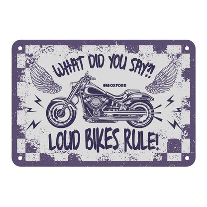 Oxford Garage Metal Sign: What Did You Say