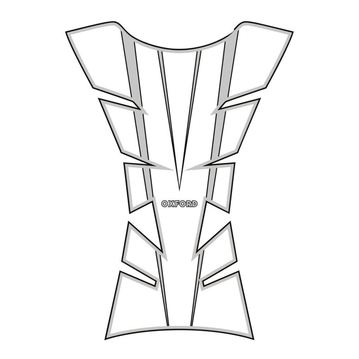 Oxford Sheer Arrow Tank Pad - Silver