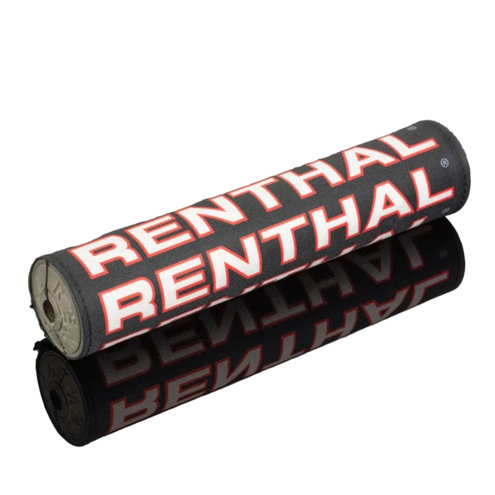 RENTHAL SX BAR PAD VINTAGE 10 INCH 240mm BLK/RED/WHT - GRY FOAM (P358)