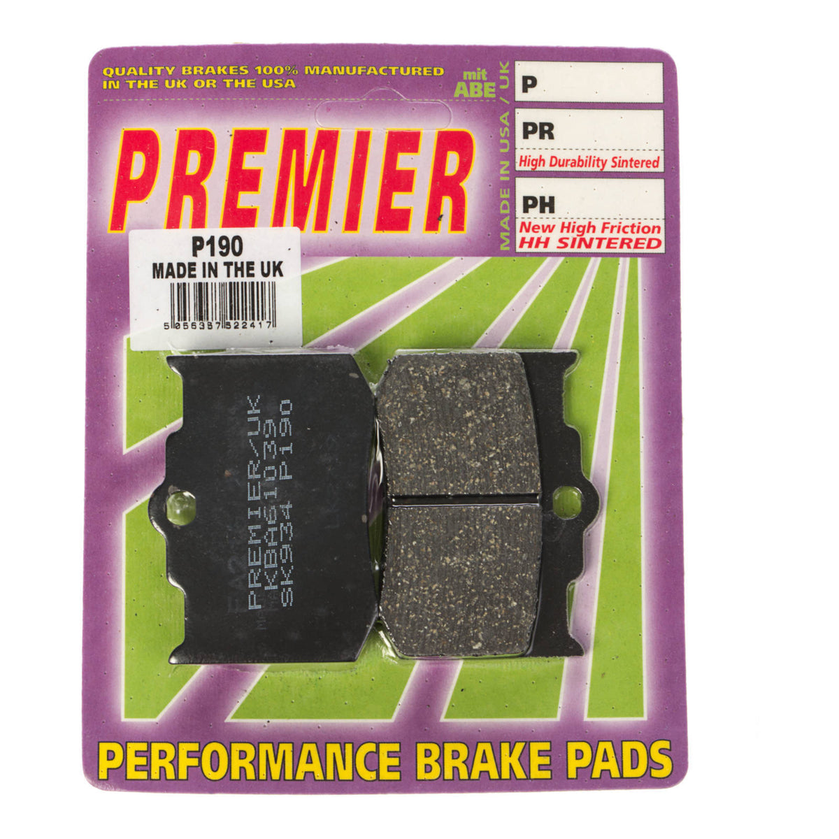 Premier Brake Pads - P Organic Standard