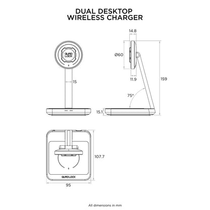 DUAL DESKTOP WIRELESS CHARGER
