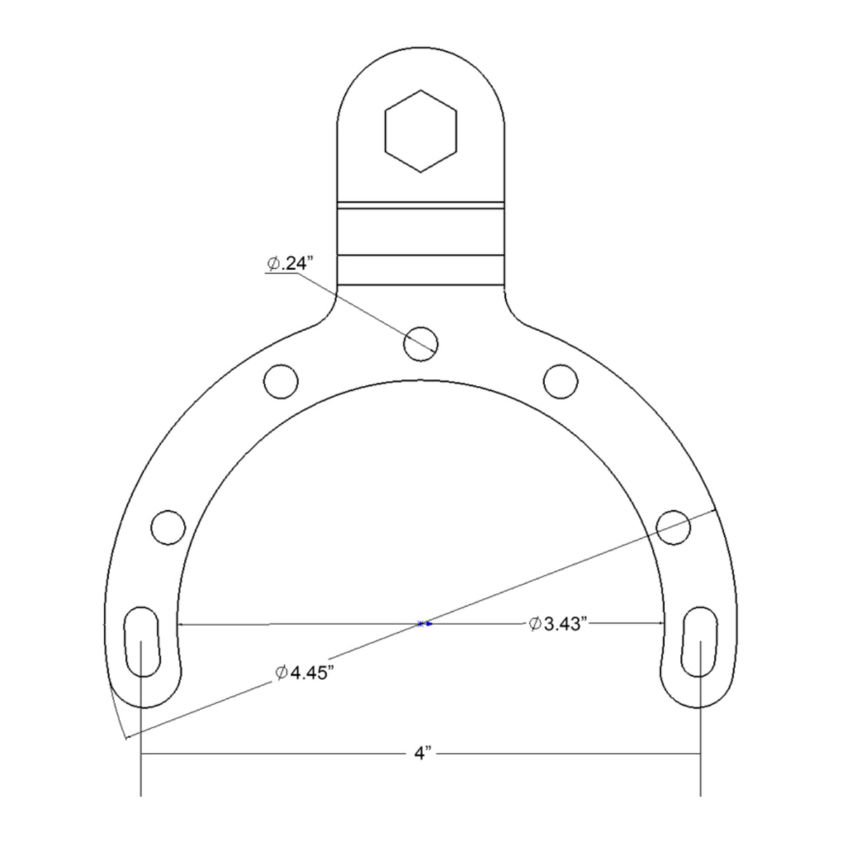 RAM Large Gas Tank Ball Base for Motorcycles