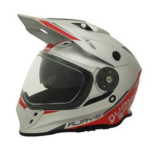 Rjays Dakar II Helm Gloss SIL/Red (XS)