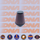 DNA FILTERS RUBBER TOP ROUND CLAMP ON 43mm INLET 102mm LENGTH AIR FILTER - RO-4300-12