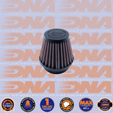 DNA FILTERS RUBBER TOP ROUND CLAMP ON 49mm INLET 76mm LENGTH AIR FILTER - RO-4900-9