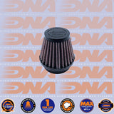 DNA FILTERS RUBBER TOP ROUND CLAMP ON 51mm INLET 91mm LENGTH AIR FILTER - RO-5100-09