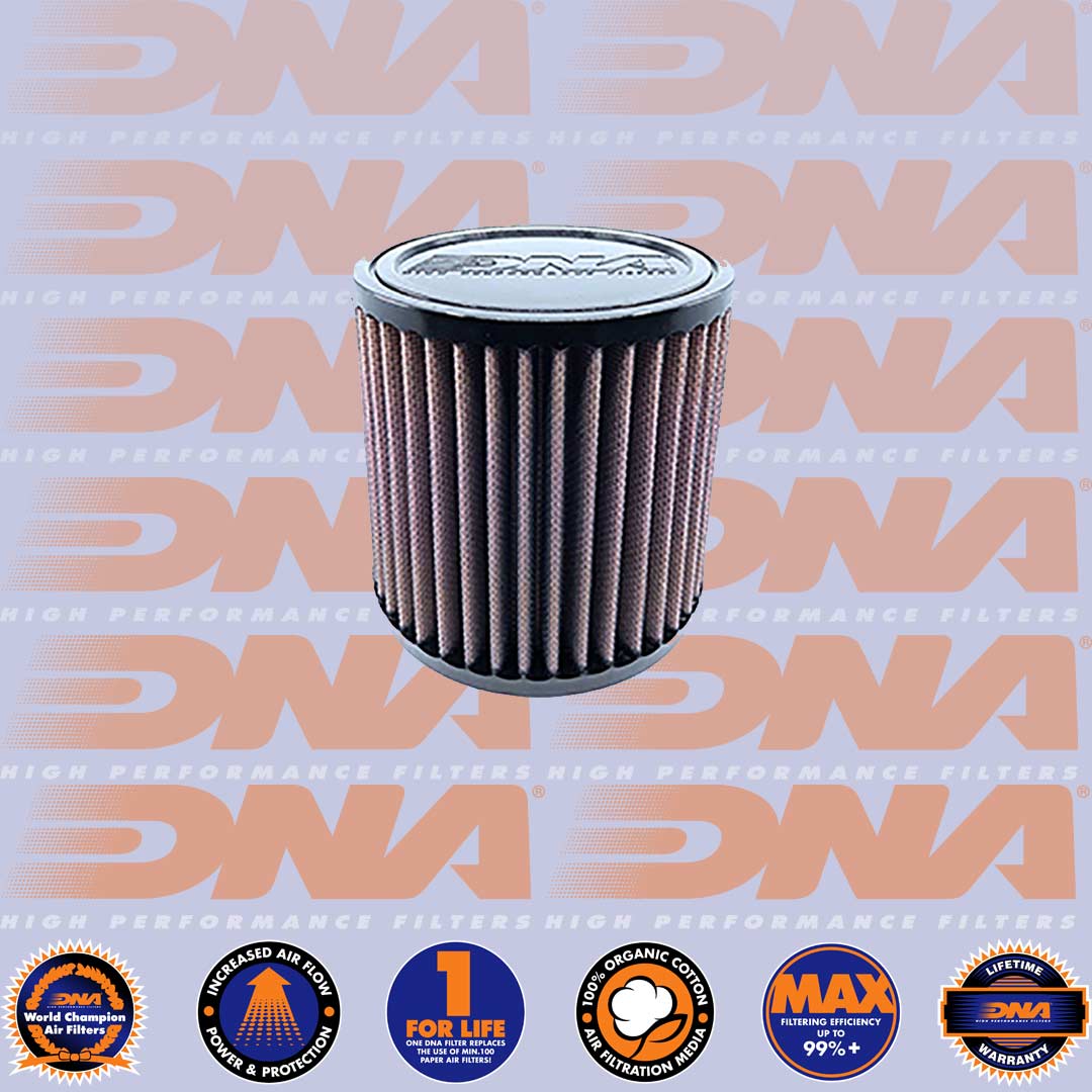 DNA FILTERS RUBBER TOP ROUND CLAMP ON 51mm INLET 150mm LENGTH AIR FILTER - RO-5100-15