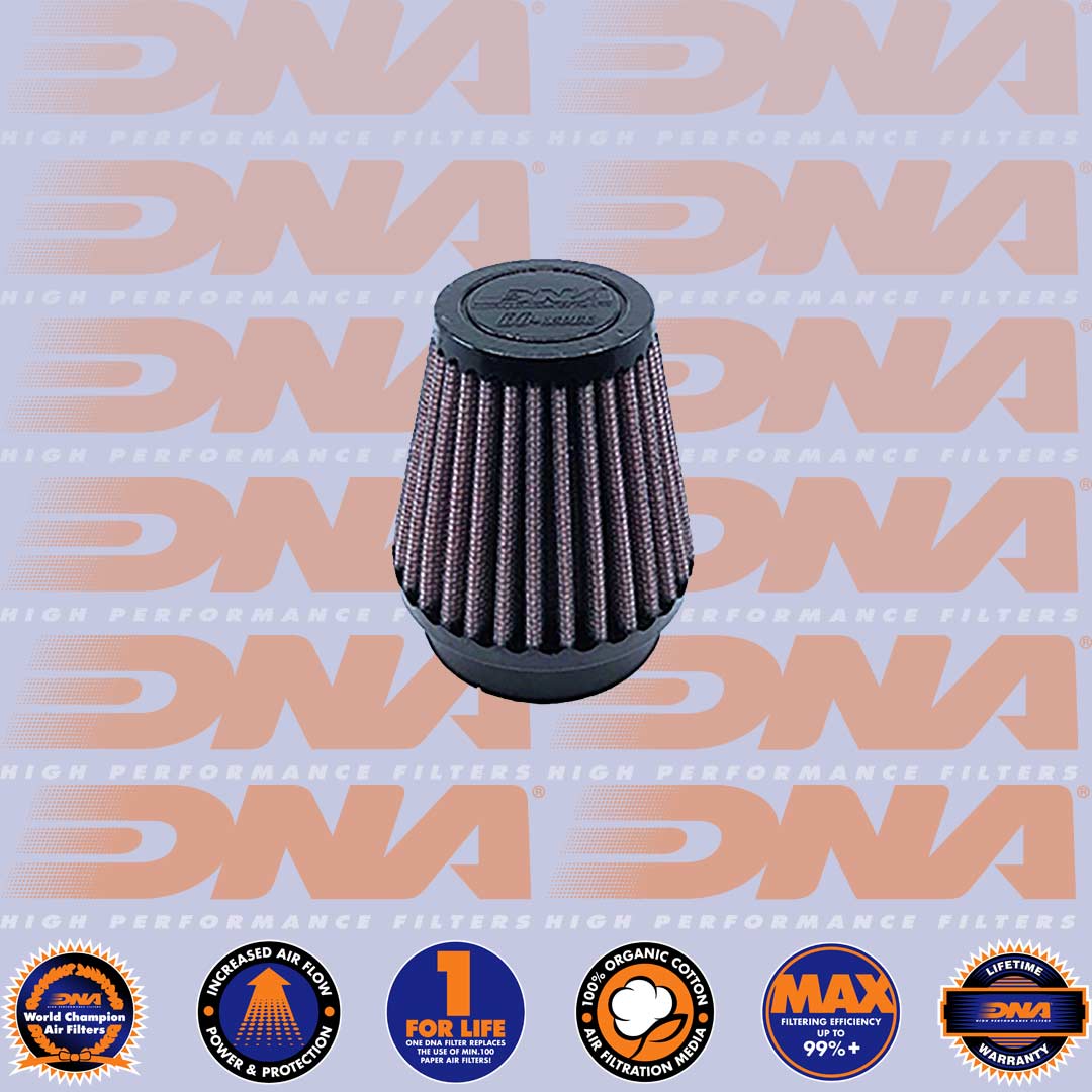 DNA FILTERS RUBBER TOP ROUND CLAMP ON 54mm INLET 76mm LENGTH AIR FILTER - RO-5400