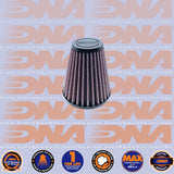 DNA FILTERS RUBBER TOP ROUND CLAMP ON 57mm INLET 100mm LENGTH AIR FILTER - RO-5700-10
