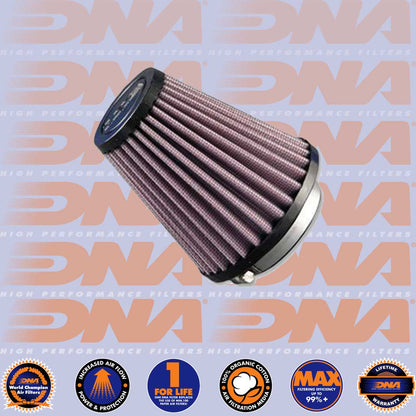 DNA FILTER RZ SERIES RUBBER TOP CLAMP ON 76mm INLET 162mm LENGTH AIR FILTER - RZ-76-162