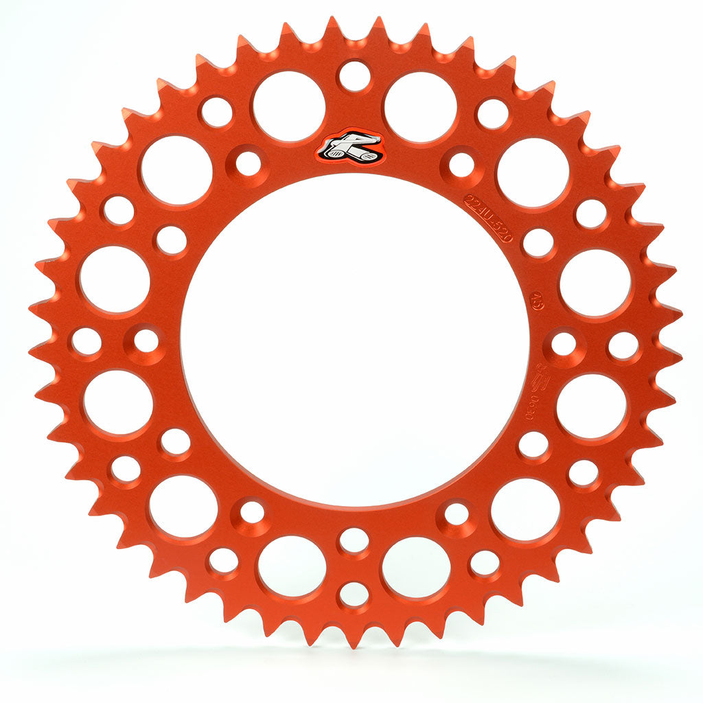RENTHAL REAR SPROCKET MX ULTRALIGHT GROOVED ORG 52T (224U-520-52GPOR)