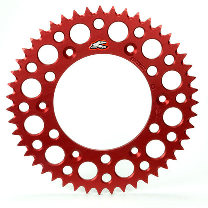 RENTHAL REAR SPROCKET MX ULTRALIGHT GROOVED RED 50T (154U-520-50GRRD)