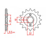 MTX 1553 Steel Front Sprocket #520 (10-48Y)